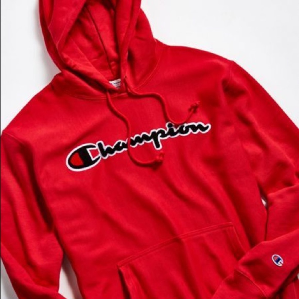 Champion red hoodie